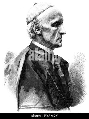 Manning, Heinrich Eduard, 15.7.1808 - 14.1.1892, théologien anglais, cardinal, portrait, gravure sur bois, publié en 1892, Banque D'Images