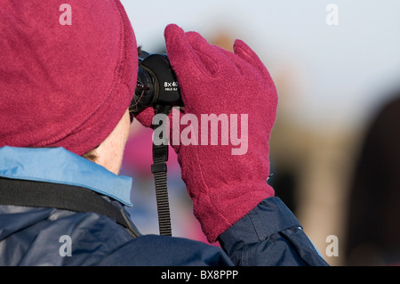 À l'observateur d'oiseaux RSPB titchwell, Norfolk, Angleterre Banque D'Images
