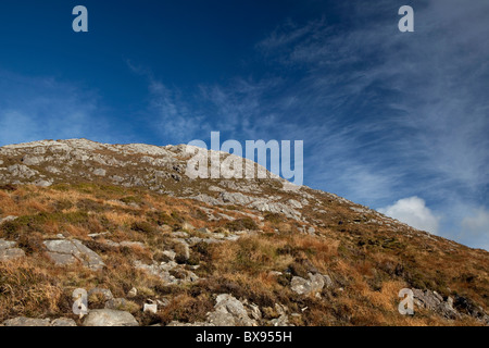 Diamond Hill, une montagne dans les Twelve Bens (ou broches), partie de parc national de Connemara, Galway, Irlande Banque D'Images