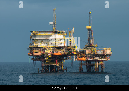 Plate-forme pétrolière offshore PCP-1, à partir de la compagnie pétrolière brésilienne Petrobras. Bassin de Campos, Rio de Janeiro, Brésil. Banque D'Images