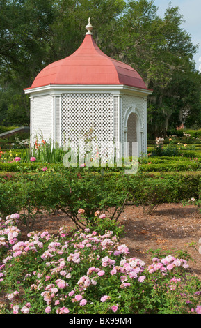 Plantation de Rosedown c. Site historique d'État, 1835, Pavillon du Jardin de fleurs Banque D'Images