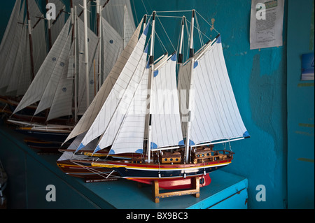 Bateau à construire, Bequia, St Vincent & les Grenadines. Banque D'Images