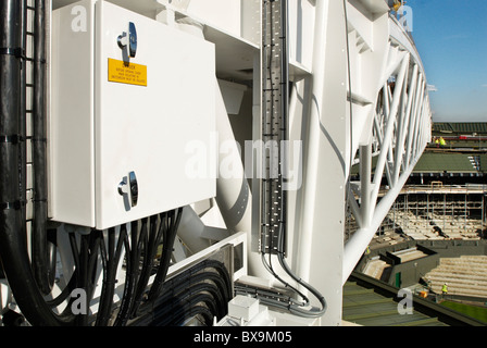 De nouvelles fermes de toit pour toit escamotable de nouveau centre Court All England Lawn Tennis Club Wimbledon London UK 2008 Banque D'Images