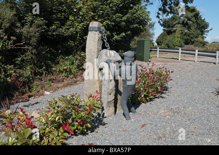 Rare monument à la rébellion irlandaise de 1798 (construit en 1998), Carrickbyrne, comté de Wexford, Irlande (Eire). Banque D'Images