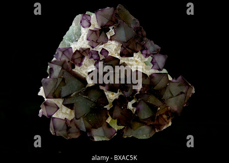Fluorine (CaF2-fluorure de calcium) La fluorite est l'un des minéraux les plus populaires parmi les collectionneurs Chine Banque D'Images
