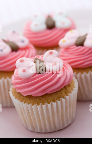 Cupcakes papillon Banque D'Images