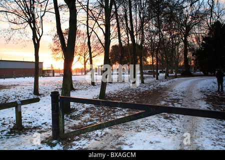 Un parc d'hiver Angleterre Nottingham Scènes Banque D'Images