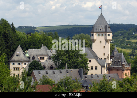 Château de Berg, la résidence du Grand-duc de Luxembourg, Colmar-Berg, Luxembourg Banque D'Images