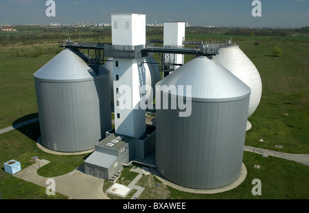 Usine de traitement des eaux usées Wassmannsdorf, Allemagne Banque D'Images