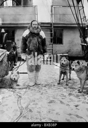 Explorateur de l'Arctique, Robert Peary (1856 - 1920) - l'US Navy officer qui prétend avoir atteint le pôle Nord en avril 1909. Banque D'Images