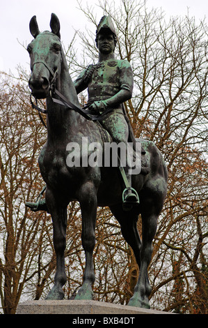 Frederick William III., statue équestre dans les jardins du château, Oberaltenburg, Merseburg, Saxe-Anhalt, Allemagne, Europe Banque D'Images