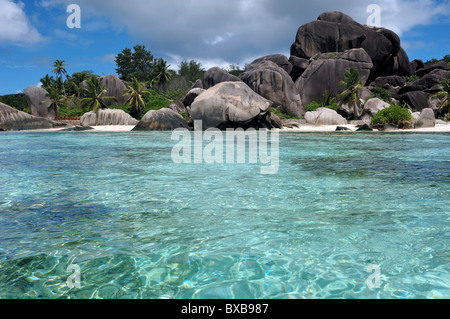 Lagoon, Anse Source d'argent beach, Seychelles Banque D'Images