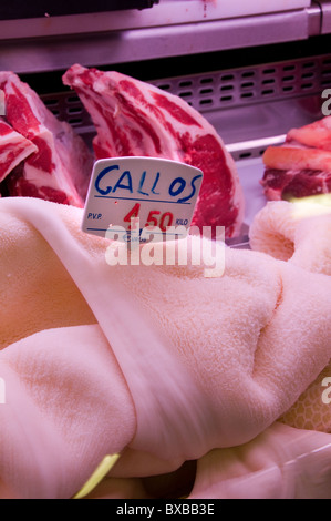 Marché Boucher Bilbao Mercado de la Rivera Espagne Pays Basque Espagnol Banque D'Images