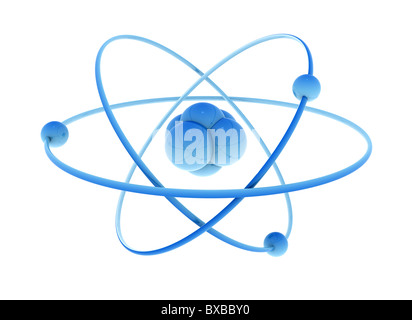 Haute résolution de l'atome isolé sur blanc Banque D'Images