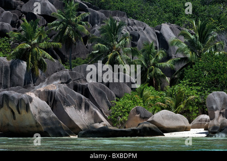 Lagoon, Anse Source d'argent beach, Seychelles Banque D'Images