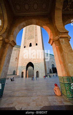 Mosquée Hassan II à Casablanca Banque D'Images