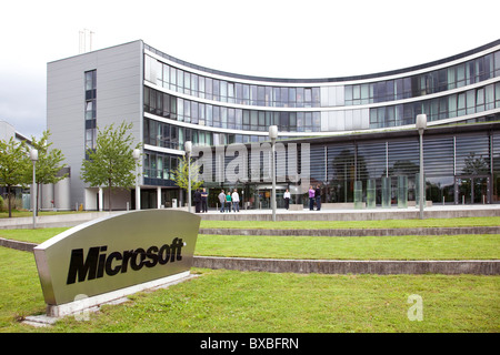 Siège de l'entreprise Microsoft pour l'Allemagne et l'Europe, en Unterschleissheim près de près de Munich, Bavaria, Germany, Europe Banque D'Images