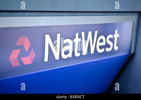 Logo de la banque NatWest à Londres, Angleterre, Royaume-Uni, Europe Banque D'Images