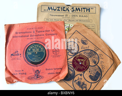 Vintage long playing records des années 40 et 50 ans Banque D'Images