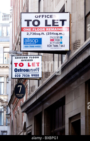 Signer, bureaux à louer, dans le quartier financier de Londres, Angleterre, Royaume-Uni, Europe Banque D'Images