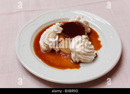 Flan à la crème, crème caramel, Lanzarote, Canary Islands, Spain, Europe Banque D'Images