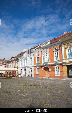 La place Unirii au centre-ville de Timisoara le 19 août 2010 en Roumanie. Banque D'Images