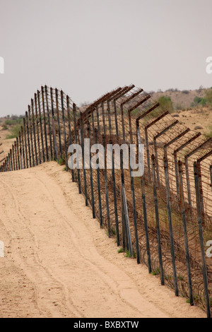 Inde Pakistan border au Rajasthan, Inde Banque D'Images