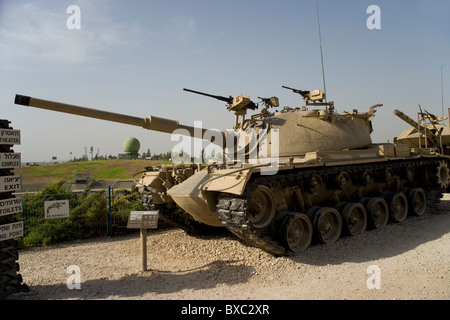 Patton américain au réservoir Corps blindé israélien à Latroun, Israël Musée Banque D'Images