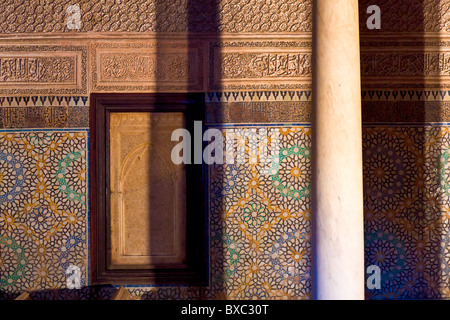 L'Islam Maroc Marrakech Tombeau Saadien Foi Banque D'Images