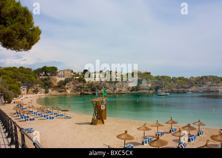 La plage de Porto Cristo, Majorque en Espagne en nortrhern Banque D'Images