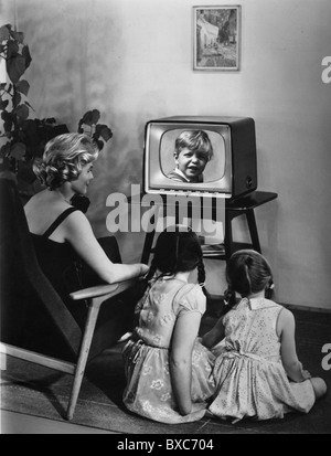 Émission, télévision, TV familiale, vers 1960, droits supplémentaires-Clearences-non disponible Banque D'Images