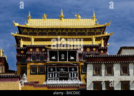 Monastère bouddhiste de Songzanlin, Shangri-la, Yunnan, Chine Banque D'Images