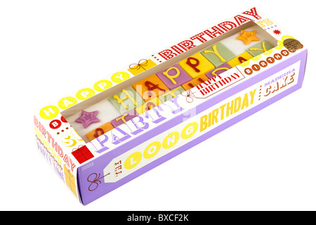 Marks And Spencer En Boite Longue Joyeux Anniversaire Cake Glace Photo Stock Alamy