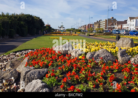 Sur la promenade des jardins à St Annes on Sea Banque D'Images