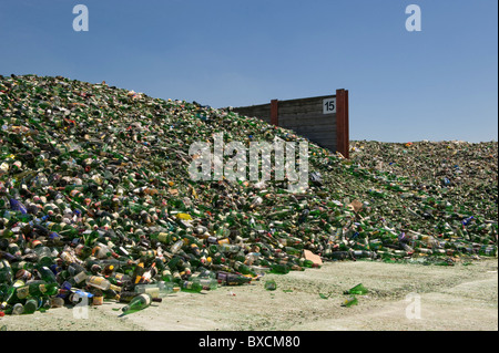 Le recyclage du verre à Alba company, Berlin, Allemagne Banque D'Images