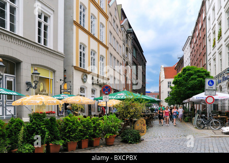 Restaurants à l'Deichstrasse à Hambourg, Allemagne. Banque D'Images