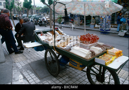 Kolonaki Athènes Grèce Street Food Vendor Banque D'Images