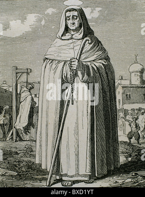 Saint Pierre Armengol (1238-1304). Mercedary espagnol Monk. La gravure. Banque D'Images