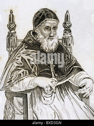 Jules II (1443-1513), surnommé 'Le Redoutable' et 'Le Pape Pape guerrier', né Giuliano della Rovere. Le pape. Banque D'Images