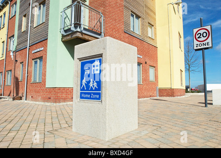 Zone d'accueil, sur un nouveau site de construction de logements au sud Lynn millénaire de développement communautaire dans Kings Lynn. Banque D'Images