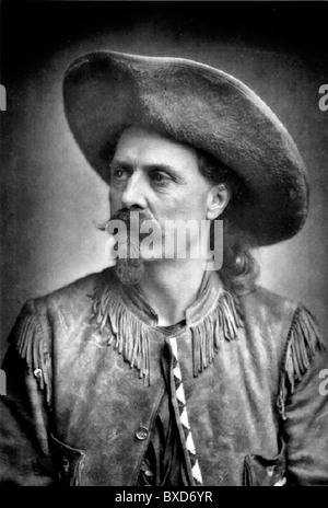 Portrait de William Frederick Cody mieux connu sous le nom de Buffalo Bill (1846-1917) Portrait. Banque D'Images
