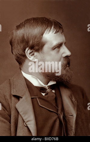 Portrait de sir Lawrence Alma-Tadema (1836-1912). Portrait du peintre romantique hollandais. Albumine Imprimer ou Photographie c1880 Banque D'Images