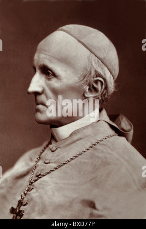 Portrait du cardinal Henry Edward Manning (1808-1892) deuxième archevêque de Westminster et primat d'Angleterre et du pays de Galles. Albumine Imprimer ou Photographie c1880. Banque D'Images