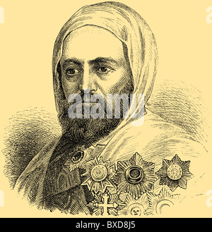 Abd al-Qadir al-jaza'IRI (6 septembre 1808 - 26 mai 1883), érudit islamique algérien et héros national Banque D'Images