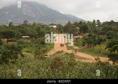 Village de Ulunguru montagne au centre de la Tanzanie, Afrique de l'Est. Banque D'Images