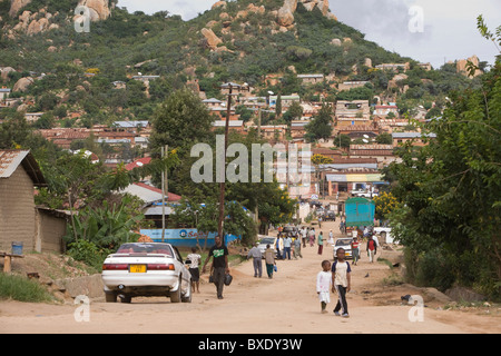 Scène de la ville d'Iringa, Tanzanie, Afrique de l'Est. Banque D'Images