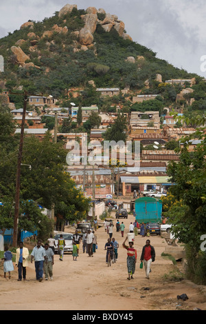 Scène de la ville d'Iringa, Tanzanie, Afrique de l'Est. Banque D'Images