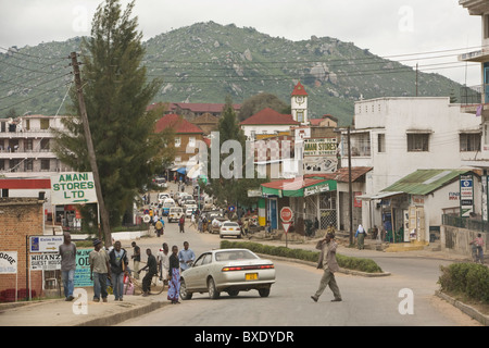 Scène de la ville d'Iringa, Tanzanie, Afrique de l'Est. Banque D'Images