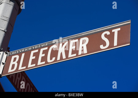 Bleeker Street sign Banque D'Images