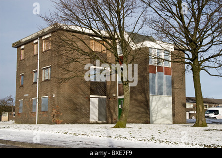 Conseil d'anciens appartements, pour être démoli, Sholver,immobilier, Oldham (Oldham East  + Tameside Const. ), Le Grand Manchester, UK Banque D'Images